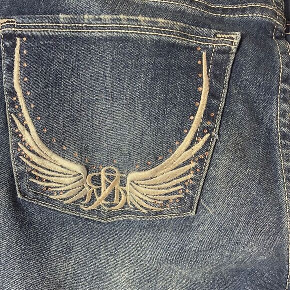 Rock & Republic Women's Skinny Distressed Stretch Jeans Blue Size M - Picture 7 of 10